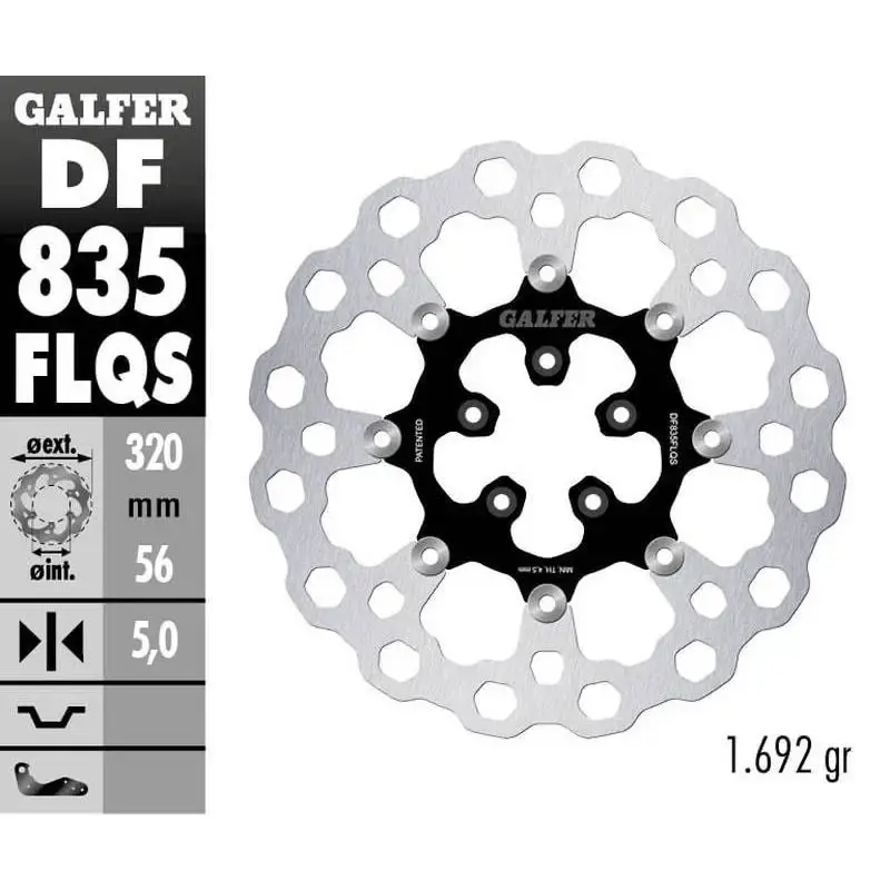Disco Freno Galfer DF835FLQS 320X5MM