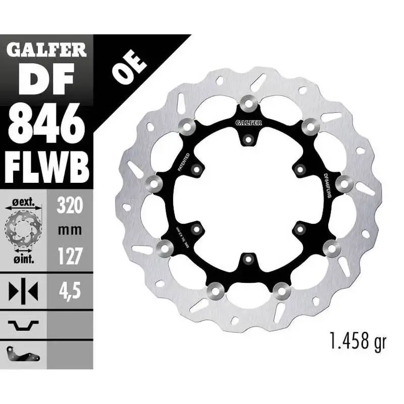 Disco Freno Galfer DF846FLWB Wave 320X4.5MM