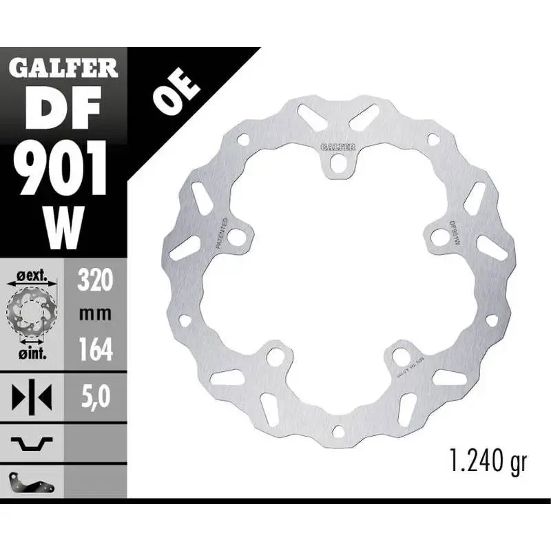 Disco Freno Galfer DF901W Wave 320X5MM