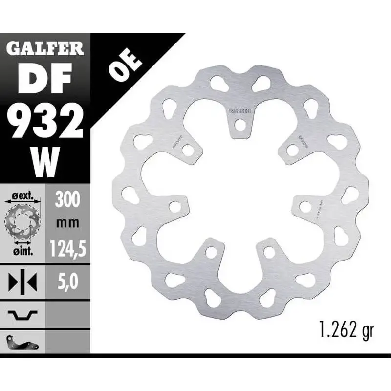 Disco Freno Galfer DF932W Wave 300X5MM