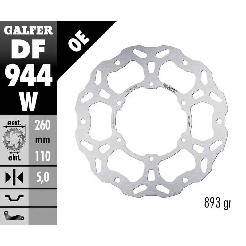 Disco Freno Galfer DF944W Wave 260X5MM
