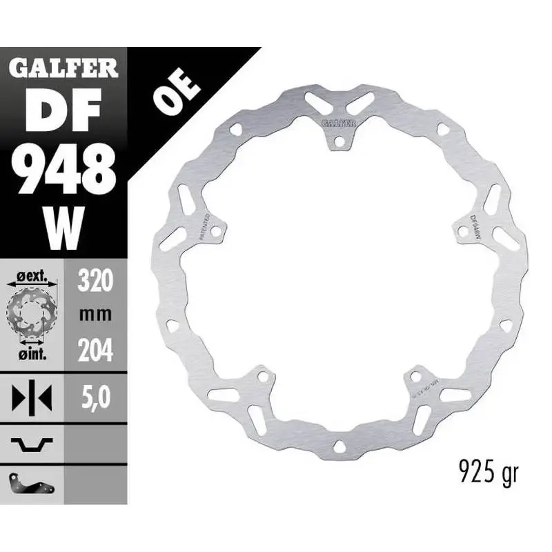 Disco Freno Galfer DF948W Wave 320X5MM