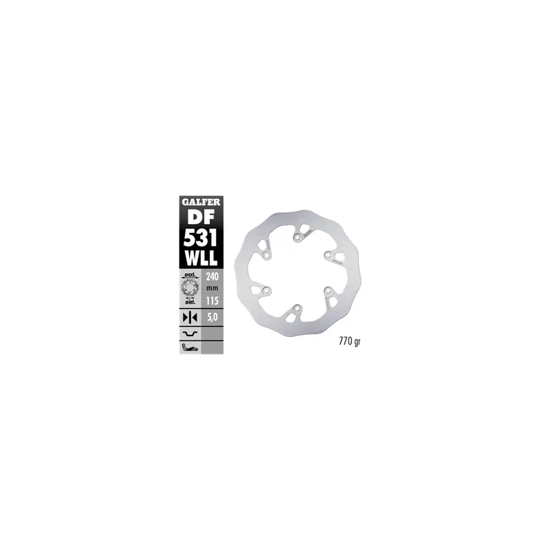 Disco freno moto Galder Wave fijo solido DF531WLL