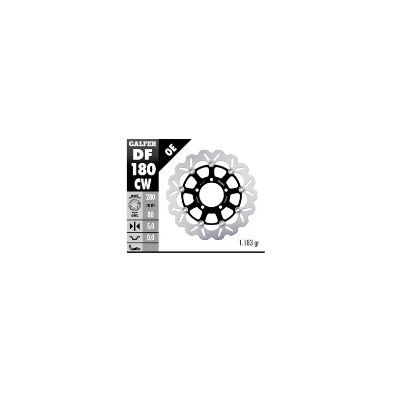 Disco freno moto Galfer flotante Wave completo 280