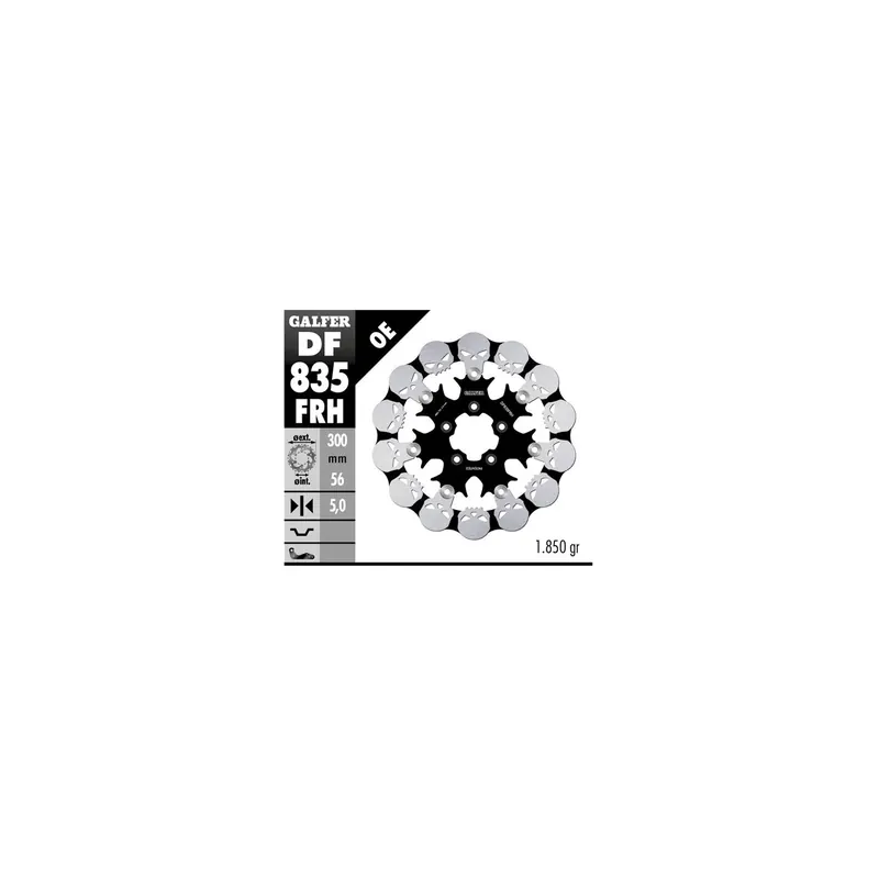 Disco freno moto Galfer Skull Design flotante DF83