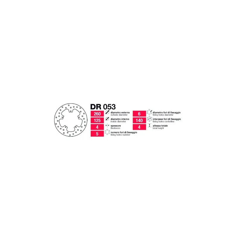 Discos De Freno Del-Tras Piaggio Varios - DR053