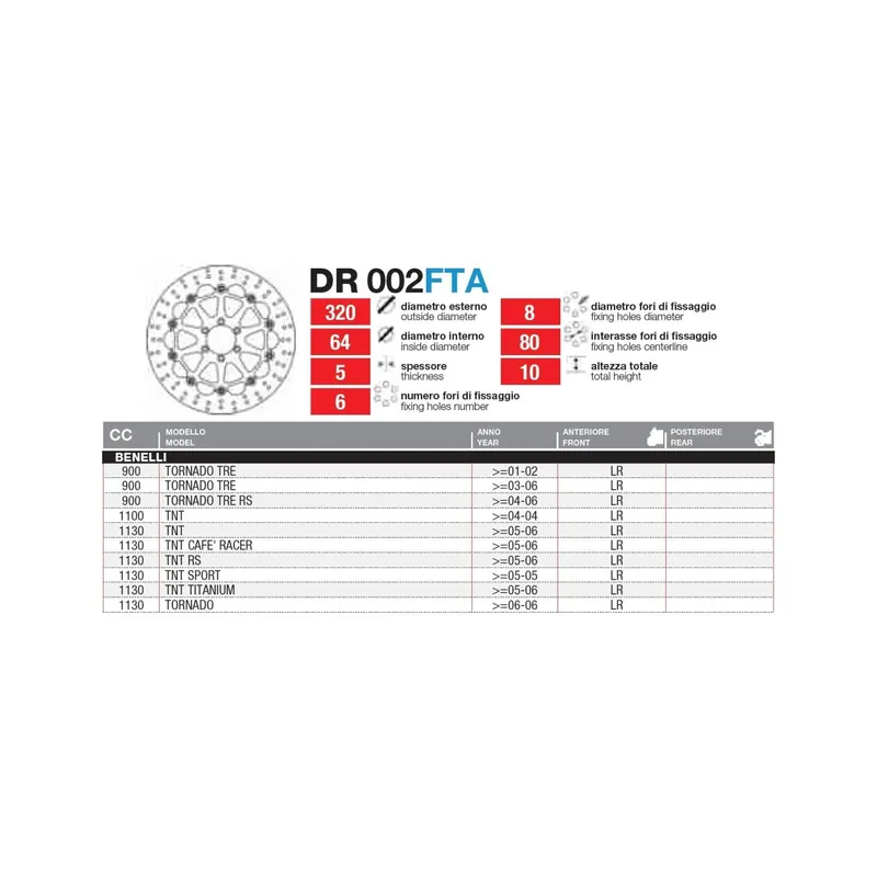 Discos De Freno Delantero Flotante - DR002FTA