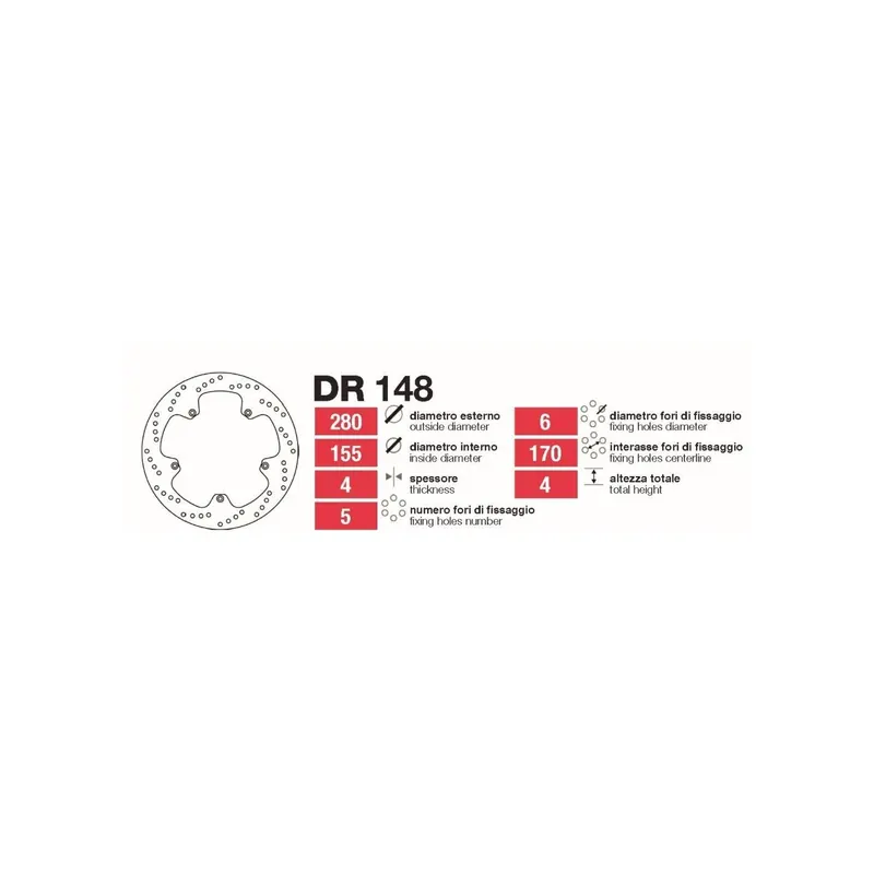 Discos De Freno Delt Yamaha Tzr50-Tuono - DR148