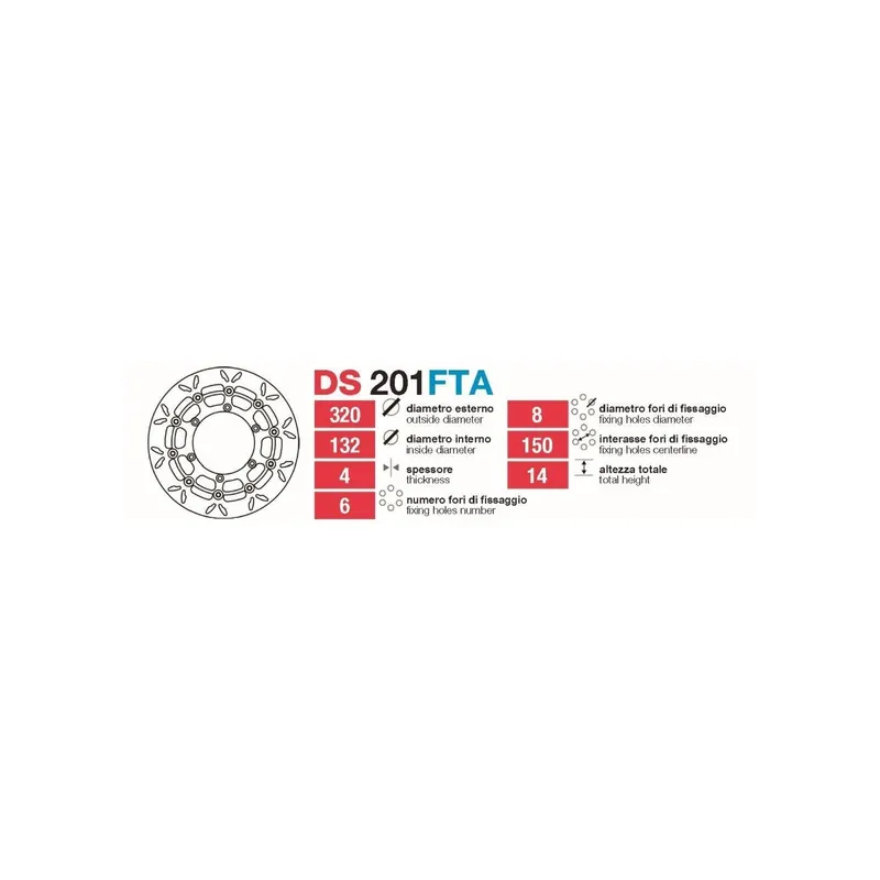 Discos De Freno Delt Yamaha Xtx - DS201FTA
