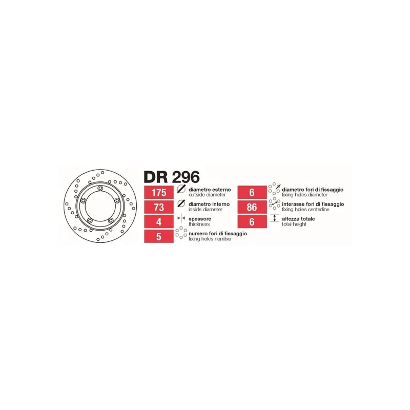 Discos De Freno Piaggio Hexagon - DR296