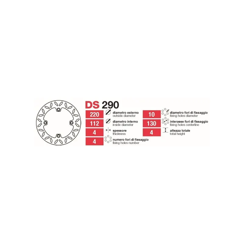 Discos De Freno Tras Husqvarna Varios Modelos - DS290