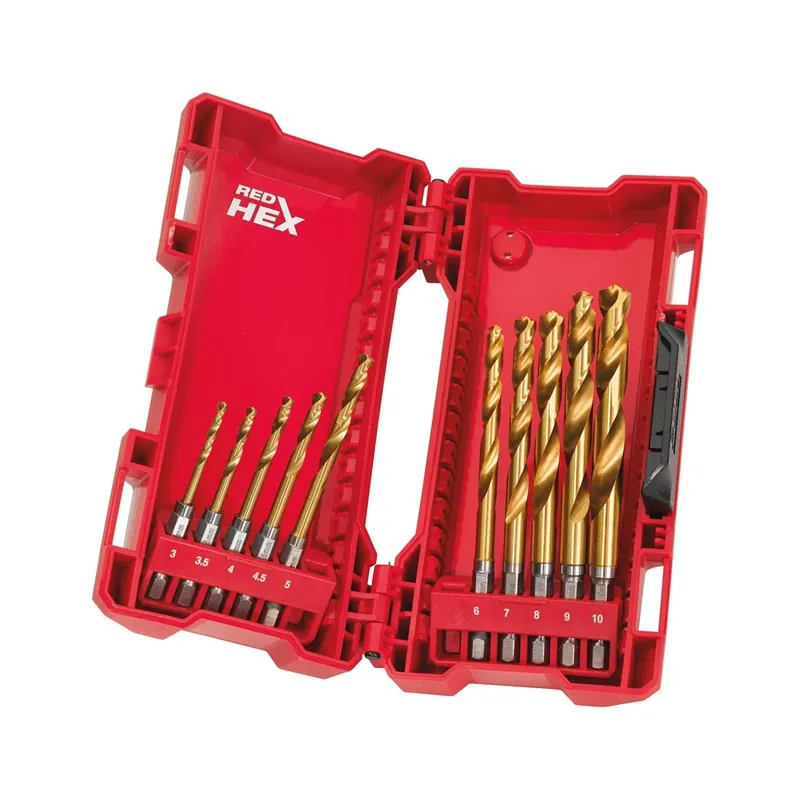 Estuche 10 de brocas HSS-G Tin 3 3.5