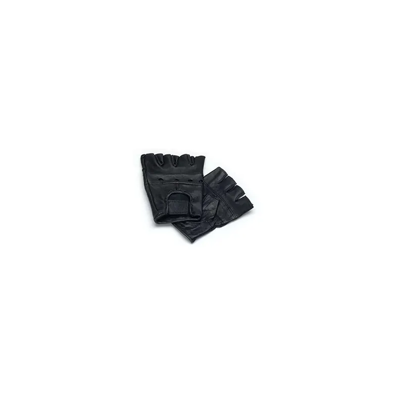 Guantes Piel Kum Sin Dedos Negro