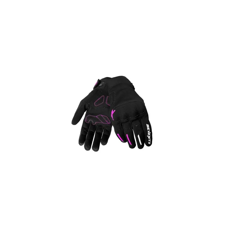 Guantes Seventy Degrees Verano SD-C42 Asphalt Lady Negro, Fuscia