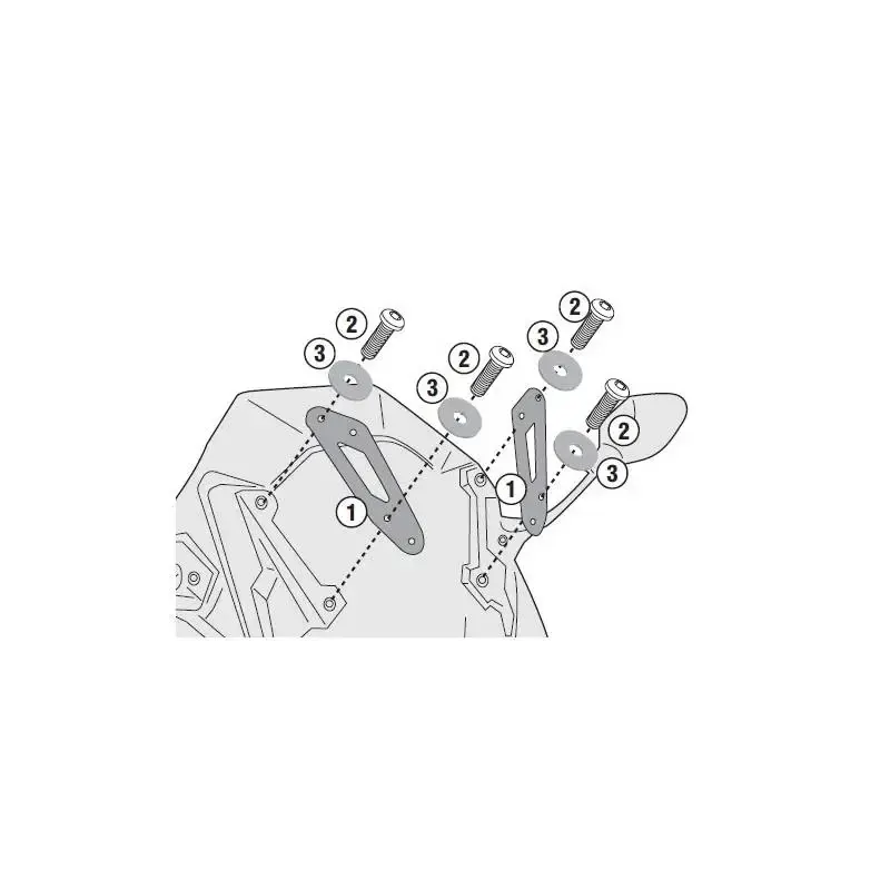 Kit Anclajes Givi D1211KIT Para Parabrisas 1211DT