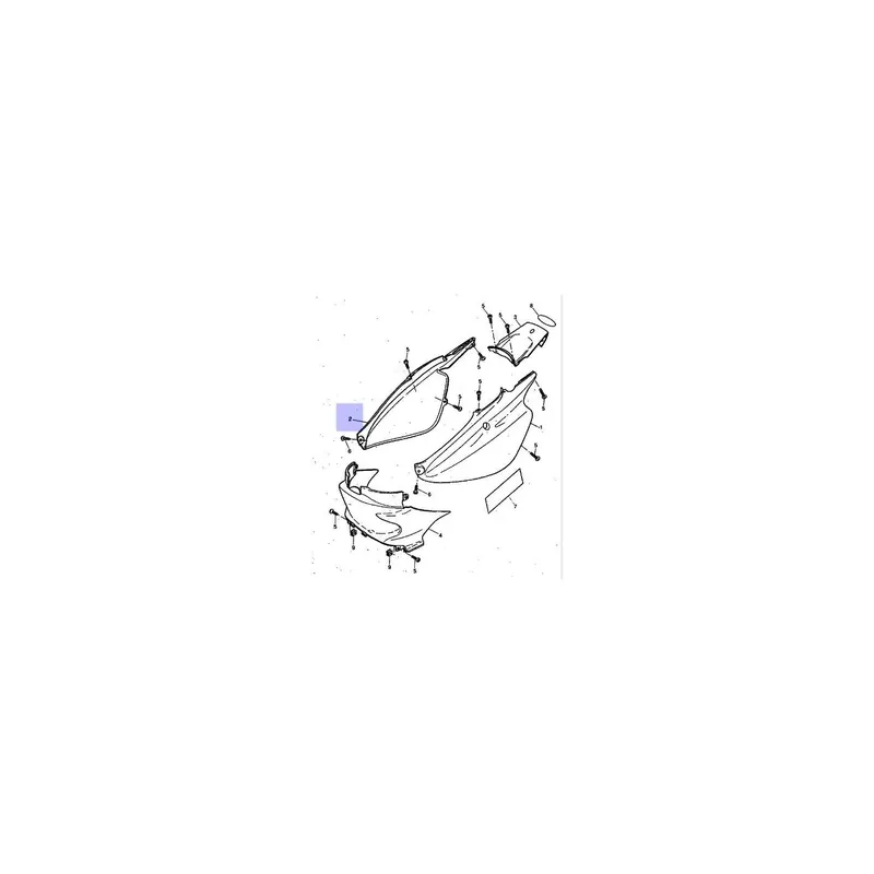 Lateral trasero derecho original para Yamaha BWS 4SBF173100PD