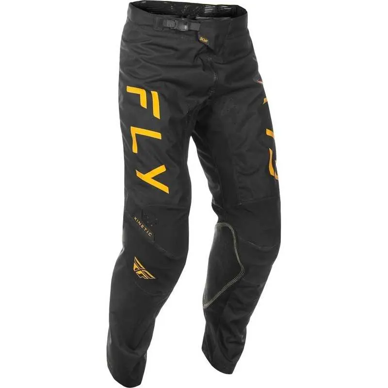 Pantalon Motocross Kinetic Center Fly Negro/Oro