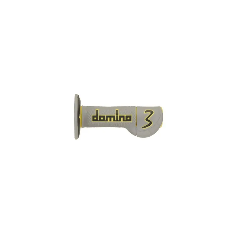 Puños Domino EXP3 OffRoad gria-amarillo-negro
