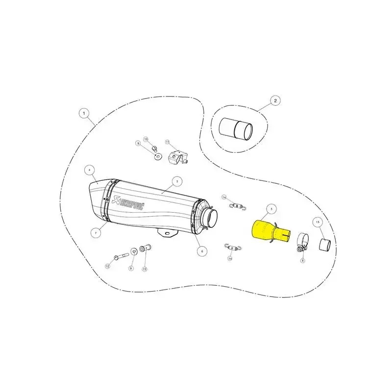 Tubo Union Akrapovic Piaggio L-PI5SO1